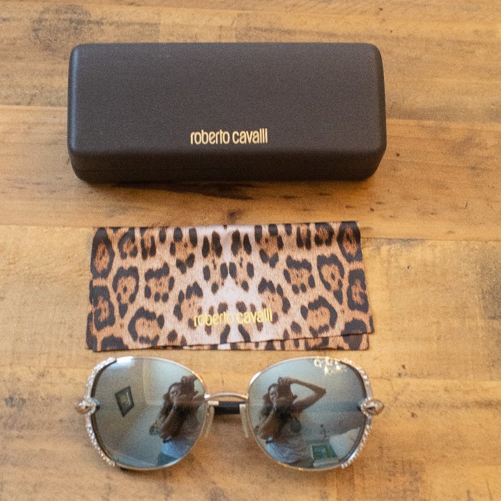 Roberto Cavalli Subra 974S Snake Sunglasses